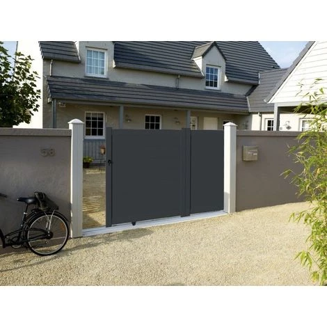 PACKIT Portail Aluminium Coulissant Plein En Kit + Motorisation Dimension L.3000 (entre Piliers) X H.1500 Mm Couleurs Blanc (RAL 9010) 4 PACKIT Portail Aluminium Coulissant Plein En Kit + Motorisation Dimension L.3000 (entre Piliers) X H.1500 Mm Couleurs Blanc (RAL 9010) – Image 2