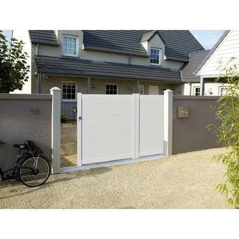 PACKIT Portail Aluminium Coulissant Plein En Kit + Motorisation Dimension L.3000 (entre Piliers) X H.1500 Mm Couleurs Blanc (RAL 9010) 5 PACKIT Portail Aluminium Coulissant Plein En Kit + Motorisation Dimension L.3000 (entre Piliers) X H.1500 Mm Couleurs Blanc (RAL 9010) – Image 3