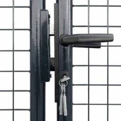 Portail En Maille De Jardin Acier Galvanisé 400 X 150 Cm Gris VidaXL -Portail Soldes Boutique 10442744 3