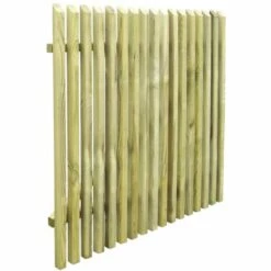 VidaXL Portail De Jardin En Piquets Bois De Pin Imprégné 100x100 Cm - Brun -Portail Soldes Boutique 10830287 4