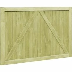 VidaXL Portillons De Jardin 2 Pcs Bois De Pin Imprégné 300x100 Cm - Vert -Portail Soldes Boutique 12001625 5