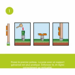 CÉMONJARDIN Kit Barrière En Bois Coquelicot H 60 Cm à Enfoncer -Portail Soldes Boutique 12993726 3