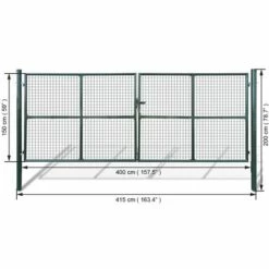 Portillon Maille 415 X 200 Cm / 400 X 150 Cm VidaXL -Portail Soldes Boutique 1352651 4