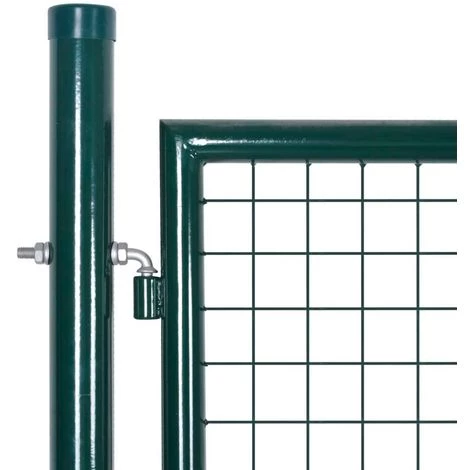 VIDAXL Portail De Clôture De Jardin 289x100 Cm / 306x150 Cm Acier Vert - Vert 6 VIDAXL Portail De Clôture De Jardin 289x100 Cm / 306x150 Cm Acier Vert - Vert – Image 4