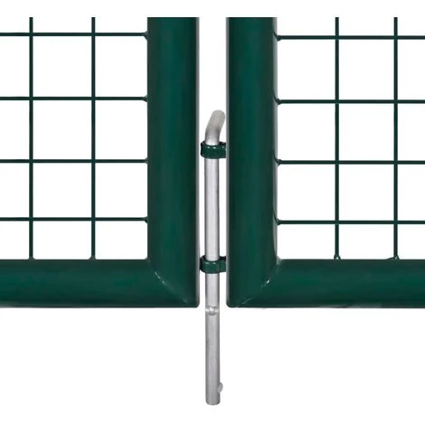 VIDAXL Portail De Clôture De Jardin 289x100 Cm / 306x150 Cm Acier Vert - Vert 7 VIDAXL Portail De Clôture De Jardin 289x100 Cm / 306x150 Cm Acier Vert - Vert – Image 5