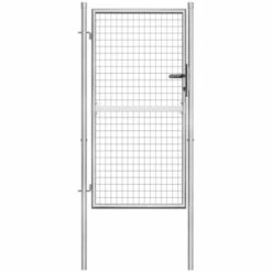 VidaXL Porte De Jardin Acier Galvanise 105x200 Cm Argente -Portail Soldes Boutique 15278384 4