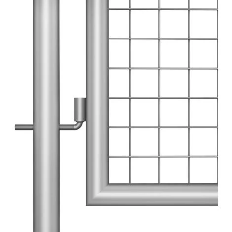 VidaXL Porte De Jardin Acier Galvanise 105x250 Cm Argente 5 VidaXL Porte De Jardin Acier Galvanise 105x250 Cm Argente – Image 3