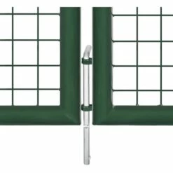 Portillon Acier 350x75 Cm Vert VidaXL -Portail Soldes Boutique 15292047 4