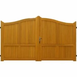 GD MENUISERIES Portail En Bois 'Plein' Largeur 3,50 M Hauteur 1,60/1,80