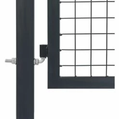 VidaXL Portillon Avec Poteaux Acier 350 X 140 Cm Anthracite - Anthracite -Portail Soldes Boutique 15561370 5