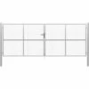 VidaXL Porte De Jardin Acier Galvanisé 415x200 Cm Argenté - Argent -Portail Soldes Boutique 16797870 1