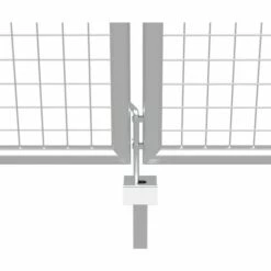 VidaXL Porte De Jardin Acier Galvanisé 415x200 Cm Argenté - Argent -Portail Soldes Boutique 16797870 4