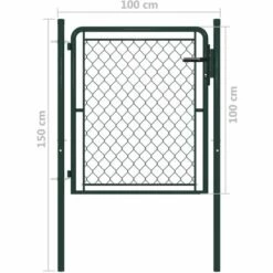 VidaXL Portillon Acier 100x100 Cm Vert - Vert -Portail Soldes Boutique 18182953 4