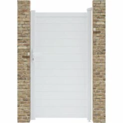 HABITAT ET JARDIN Portillon Aluminium "Eric" - 101.2 X 180.9 Cm - Blanc