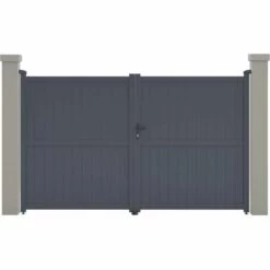 HABITAT ET JARDIN Portail Aluminium "Maurice" - 299.5 X 180.9 Cm - Gris - Gris.