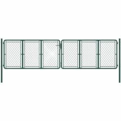 VidaXL Portail De Jardin Acier 400 X 100 Cm Vert - Vert