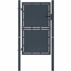 VidaXL Portail De Jardin Acier 100 X 125 Cm Anthracite - Anthracite