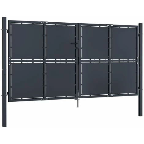 Portail De Jardin Acier 300 X 200 Cm Anthracite VidaXL - Anthracite 4 Portail De Jardin Acier 300 X 200 Cm Anthracite VidaXL - Anthracite – Image 2