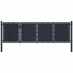 Portail De Jardin Acier 350x100 Cm Anthracite VidaXL - Anthracite