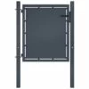 VidaXL Portail De Jardin Acier 100 X 100 Cm Anthracite - Anthracite -Portail Soldes Boutique 18379367 1