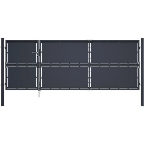 Portail De Jardin Acier 350 X 125 Cm Anthracite VidaXL - Anthracite 3 Portail De Jardin Acier 350 X 125 Cm Anthracite VidaXL - Anthracite