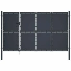 Portail De Jardin Acier 350 X 175 Cm Anthracite VidaXL - Anthracite