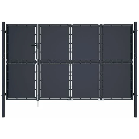 Portail De Jardin Acier 350 X 175 Cm Anthracite VidaXL - Anthracite 3 Portail De Jardin Acier 350 X 175 Cm Anthracite VidaXL - Anthracite