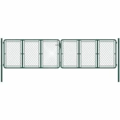 VidaXL Portail De Jardin Acier 400 X 125 Cm Vert - Vert