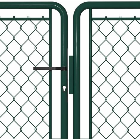 VidaXL Portail De Jardin Acier 400 X 125 Cm Vert - Vert 5 VidaXL Portail De Jardin Acier 400 X 125 Cm Vert - Vert – Image 3