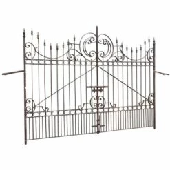 BISCOTTINI PORTAIL EN FER PORTE AJOURÉ PLEIN. L410xPR12xH298 CM. Fabriqué En Italie