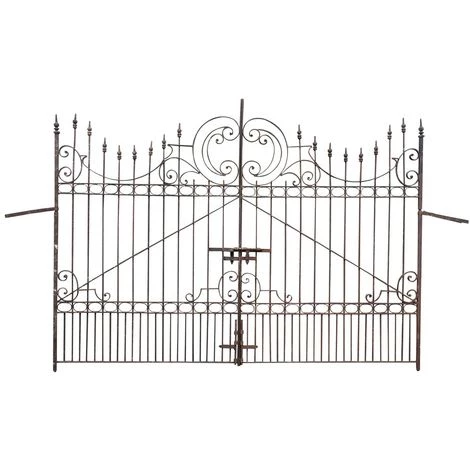 BISCOTTINI PORTAIL EN FER PORTE AJOURÉ PLEIN. L410xPR12xH298 CM. Fabriqué En Italie 4 BISCOTTINI PORTAIL EN FER PORTE AJOURÉ PLEIN. L410xPR12xH298 CM. Fabriqué En Italie – Image 2