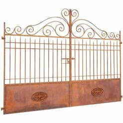 BISCOTTINI PORTAIL EN FER PORTE AJOURÉ PLEIN L320XPR8XH245 CM