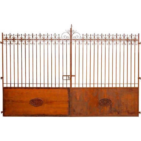 BISCOTTINI PORTAIL EN FER PORTE AJOURÉ PLEIN L400XPR8XH272 CM 4 BISCOTTINI PORTAIL EN FER PORTE AJOURÉ PLEIN L400XPR8XH272 CM – Image 2