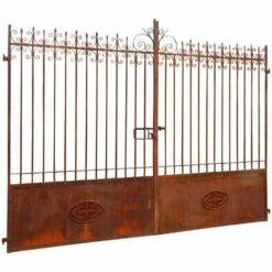 BISCOTTINI PORTAIL EN FER PORTE AJOURÉ PLEIN L332XPR8XH254 CM