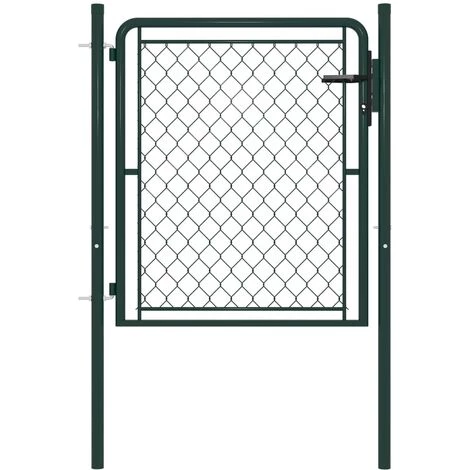 VidaXL Portillon Acier 100 X 75 Cm Vert - Vert 3 VidaXL Portillon Acier 100 X 75 Cm Vert - Vert
