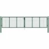 VidaXL Portail En Treillis De Jardin Acier 400 X 75 Cm Vert - Vert -Portail Soldes Boutique 18754334 1