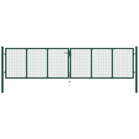 VidaXL Portail En Treillis De Jardin Acier 400 X 75 Cm Vert - Vert 3 VidaXL Portail En Treillis De Jardin Acier 400 X 75 Cm Vert - Vert