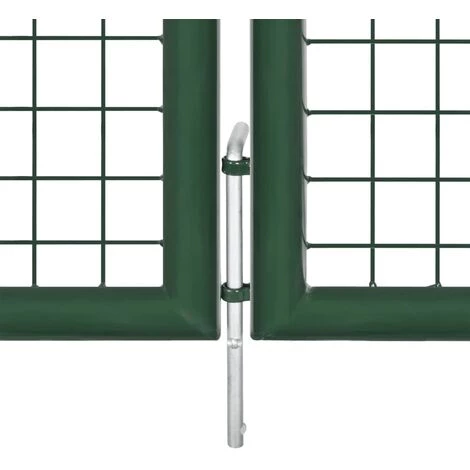 VidaXL Portail En Treillis De Jardin Acier 400 X 75 Cm Vert - Vert 6 VidaXL Portail En Treillis De Jardin Acier 400 X 75 Cm Vert - Vert – Image 4