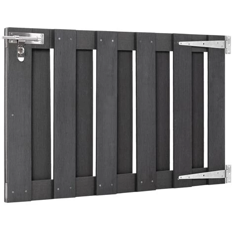 Portillon WPC 100x60 Cm Gris VidaXL 5 Portillon WPC 100x60 Cm Gris VidaXL – Image 3