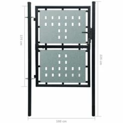 YOUTHUP Portillon De Jardin Single Noir 100 X 225 Cm -Portail Soldes Boutique 19525521 5