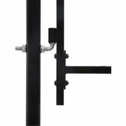 ASUPERMALL Portillon Simple Porte Avec Dessus Arque Acier 1x1 M Noir -Portail Soldes Boutique 19766560 3