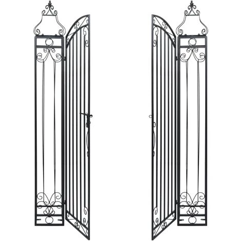 VidaXL Portillon Ornemental De Jardin Fer Forgé 122x20,5x160 Cm - Noir 5 VidaXL Portillon Ornemental De Jardin Fer Forgé 122x20,5x160 Cm - Noir – Image 3