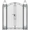 ASUPERMALL Portillon Ornemental De Jardin Fer Forge 122x20,5x160 Cm -Portail Soldes Boutique 20854383 1