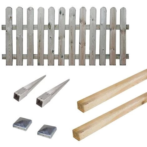 CÉMONJARDIN Kit Barrière En Bois Coquelicot 100 Cm à Enfoncer 3 CÉMONJARDIN Kit Barrière En Bois Coquelicot 100 Cm à Enfoncer