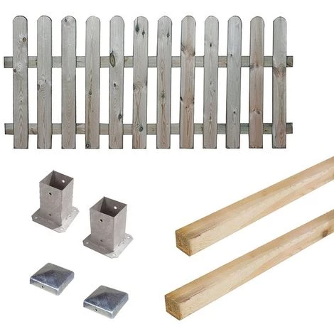 CÉMONJARDIN Kit Barrière En Bois Coquelicot H 100 Cm à Fixer 3 CÉMONJARDIN Kit Barrière En Bois Coquelicot H 100 Cm à Fixer