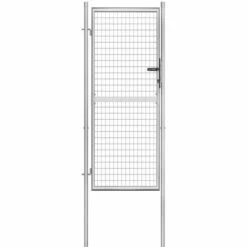 Topdeal Porte De Jardin Acier Galvanisé 105x250 Cm Argenté