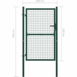 Topdeal Portail De Clôture Acier 100x200 Cm Vert 11 Topdeal Portail De Clôture Acier 100x200 Cm Vert -Portail Soldes Boutique 22994806 5