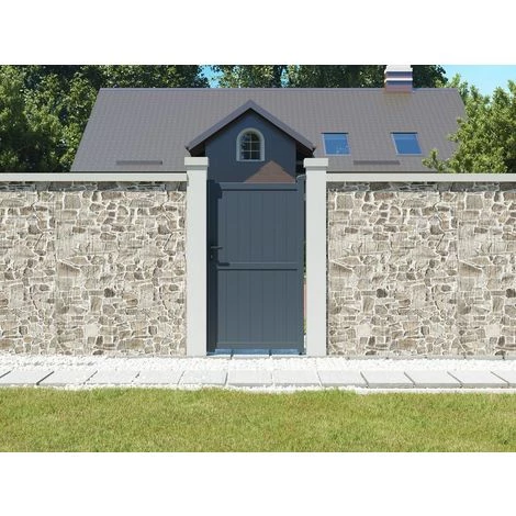 HABITAT ET JARDIN Portillon Aluminium "Maurice" - 101.2 X 155.9 Cm - Gris 4 HABITAT ET JARDIN Portillon Aluminium "Maurice" - 101.2 X 155.9 Cm - Gris – Image 2