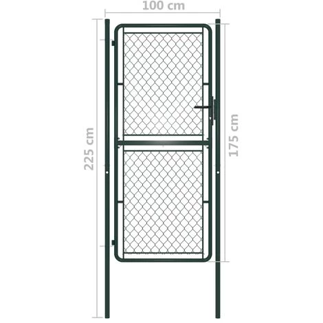 YOUTHUP Portillon Acier 100 X 175 Cm Vert - Vert 6 YOUTHUP Portillon Acier 100 X 175 Cm Vert - Vert – Image 4