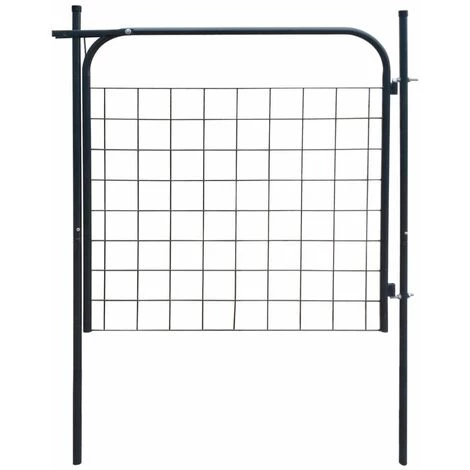 Hommoo Portail De Cloture De Jardin 100 X 100 Cm Anthracite HDV04428 3 Hommoo Portail De Cloture De Jardin 100 X 100 Cm Anthracite HDV04428